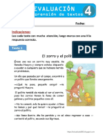 EVALUACIÓN  COMPRENSIÓN DE TEXTOS 4° GRADO PRIMARIA.pdf