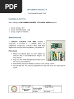 Configuring Ethernet Card: Information Sheet 2.2-4