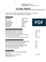 Daniel Philip: Objectives