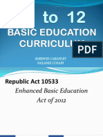 K T0 12 Basic Education Curriculum