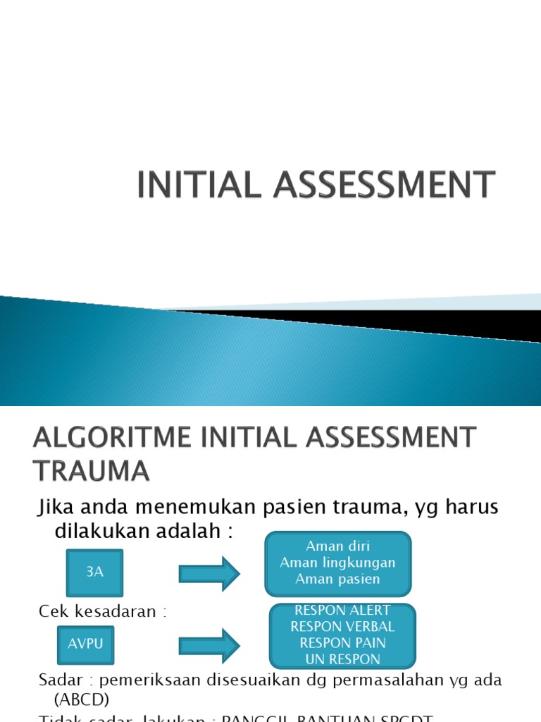 Prosedur Initial Assessment Trauma | PDF | Kajian Bahasa Asing ...