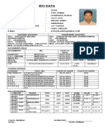 Bio-Data: COP ICCSA/COP/ASE/2019/0051 12.03.2019 Life Time Mumbai