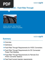 GC0090: HVDC - Fault Ride Through: Antony Johnson / Ben Marshall National Grid - Network Capability