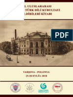 Uluslararası Büyük Dil Kurultayı Kitabı Varşova 2018