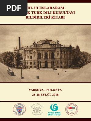 Uluslararası Büyük Dil Kurultayı Kitabı Varşova 2018 PDF 