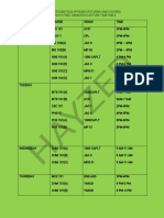 100lfinal Timetable For Major Students