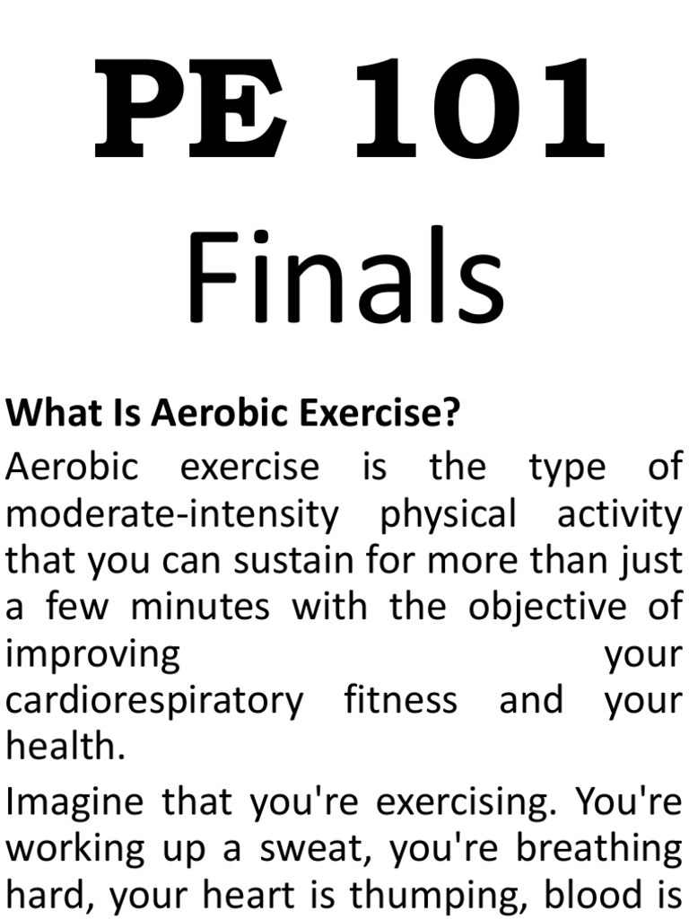 Pe 101 Finals Pdf Aerobic Exercise Heart Rate