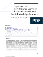 Comparison of Hilbert-Huang, Wavelet, and Fourier Transforms For Selected Applications