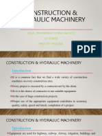 Construction & Hydraulic Machinery: Engr. Muhammad Umar Farooq Lecturer Mns Uet Multan