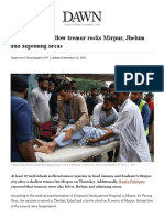 Mirpur Earthquake - Dawn News Report