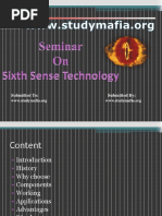 Sixth Sense Technology Ppt