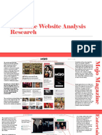 Magazine Website Analysis Research