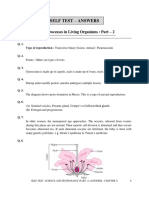 Self Test Science Answers Part 2 Life Processes