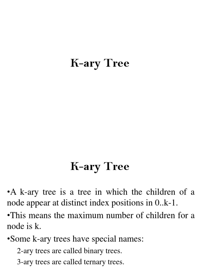K-Ary Tree & Threade Tree | PDF | Applied Mathematics | Theoretical ...