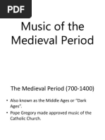 Music of The Medieval Period