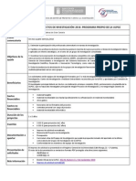 Resumen Convocatoria Proyectos ULPGC 2010