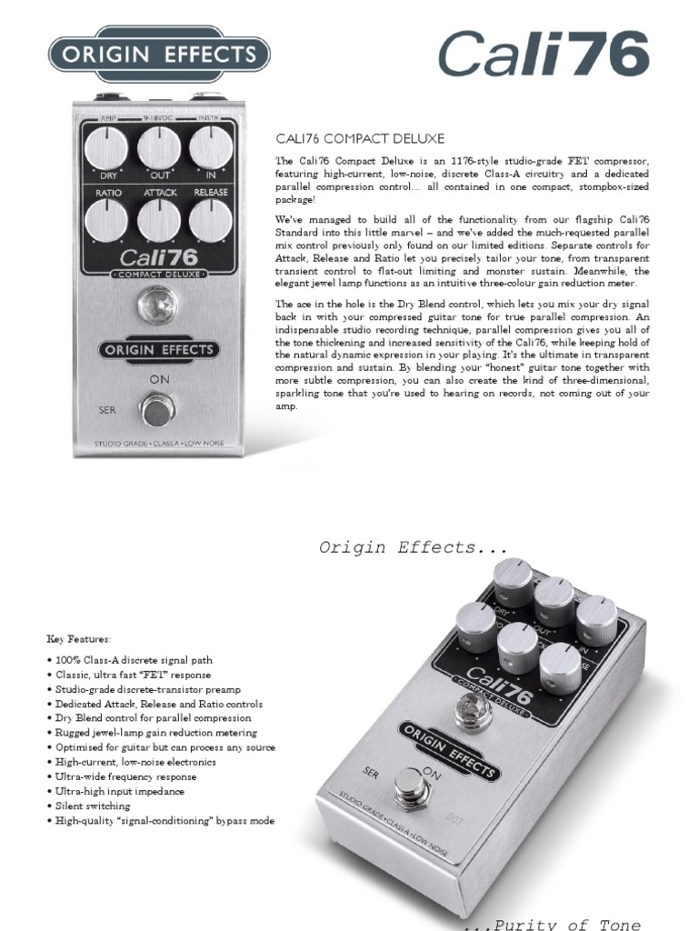新品同様 ORIGIN EFFECTS Cali76 CB 新型（Origin Effects だらし 