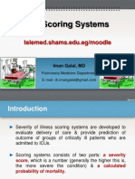 ICU Scoring Systems: Telemed - Shams.edu - Eg/moodle