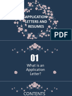 Application Letters and Resumes