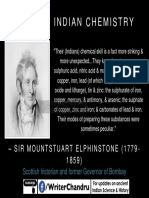 Ancient Indian Chemistry: - Sir Mountstuart Elphinstone (1779-1 8 5 9)