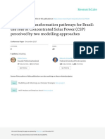 Long-Term Transformation Pathways For Brazil: The Role of Concentrated Solar Power (CSP) Perceived by Two Modelling Approaches