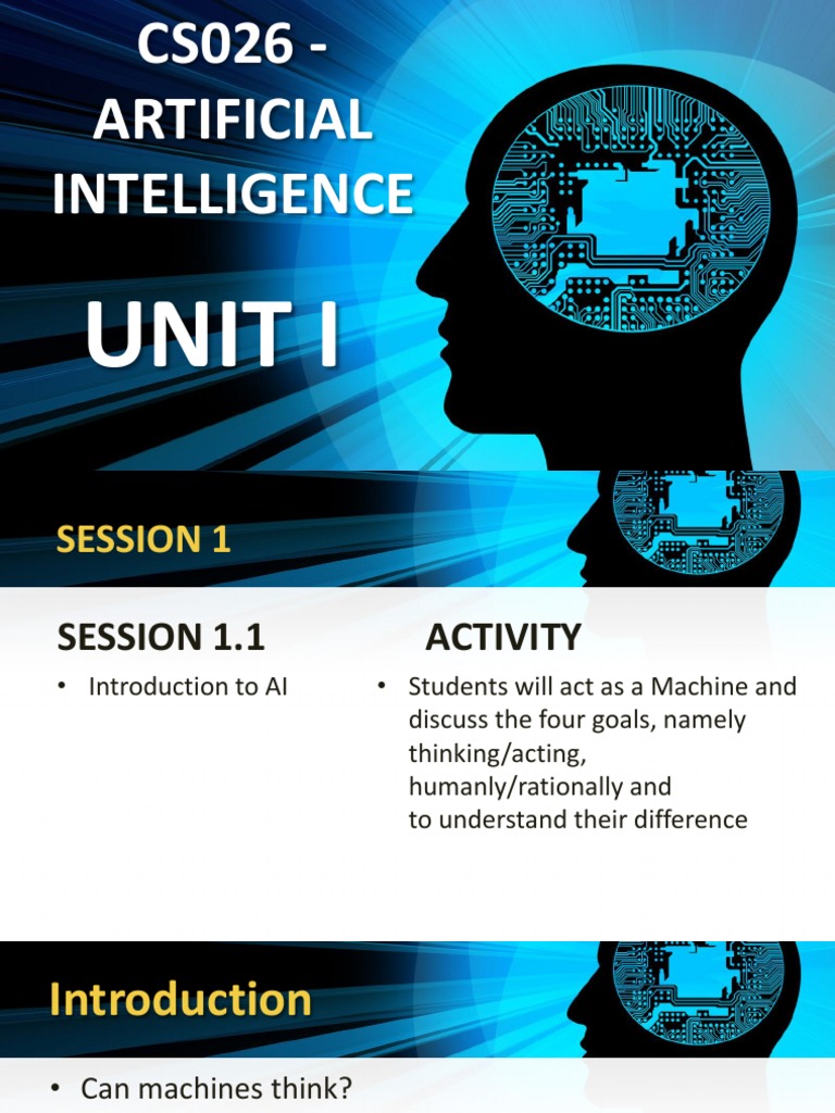 Ai - Session 1 | PDF | Artificial Intelligence | Intelligence (AI ...