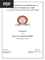 TOC Practical Front Page and Index