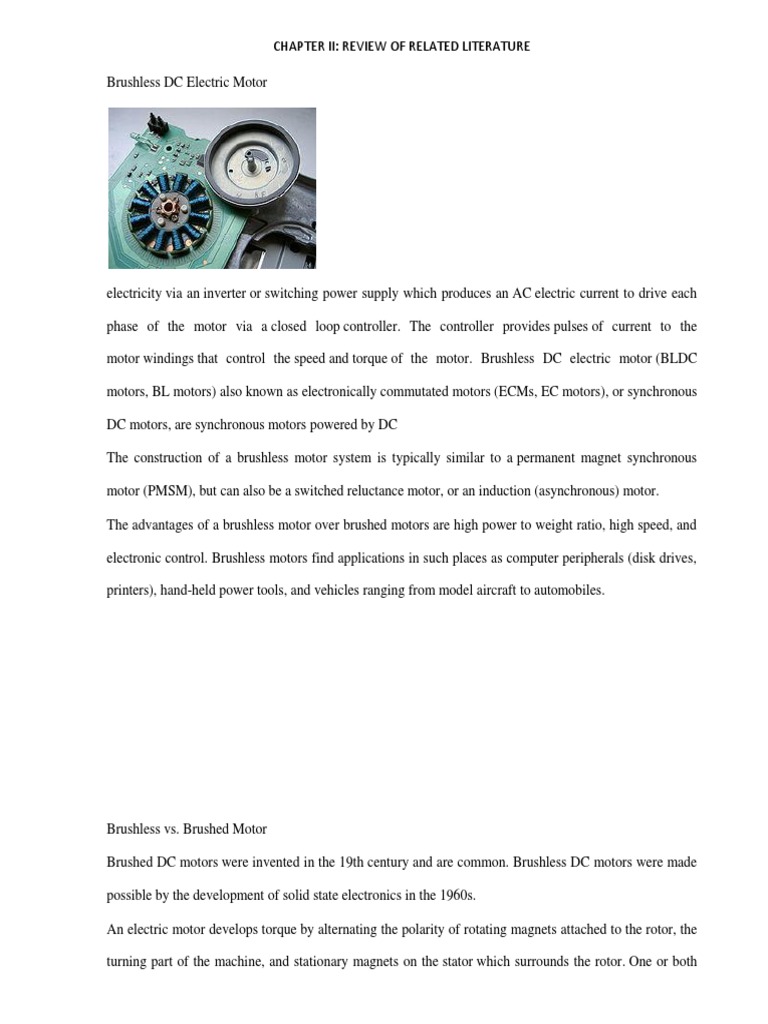 Brushless DC Electric Motor PDF Electric Motor Electrical Engineering