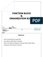 Function Block & Organization Block: Siemens