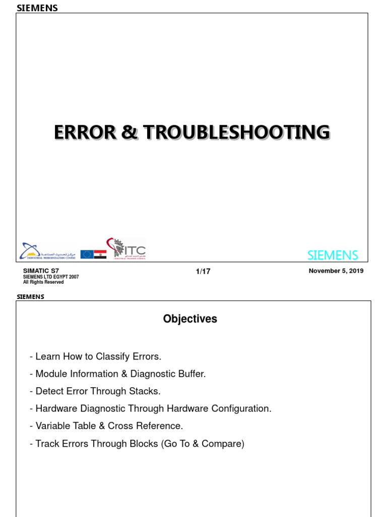 A Guide to Troubleshooting Errors in Siemens SIMATIC S7 PLC Systems PDF Programmable Logic