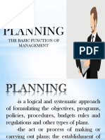 Planning: The Basic Function of Management