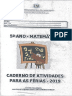 Caderno de Atividades para As Ferias-2019 Eveline