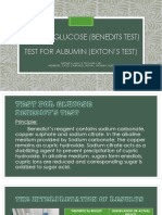 Test For Glucose and Albumin Laboratory in Biochemistry