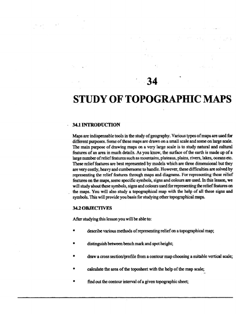 L-34 Study of Topographic Maps PDF | PDF