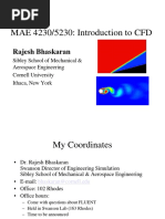 MAE 4230/5230: Introduction To CFD: Rajesh Bhaskaran