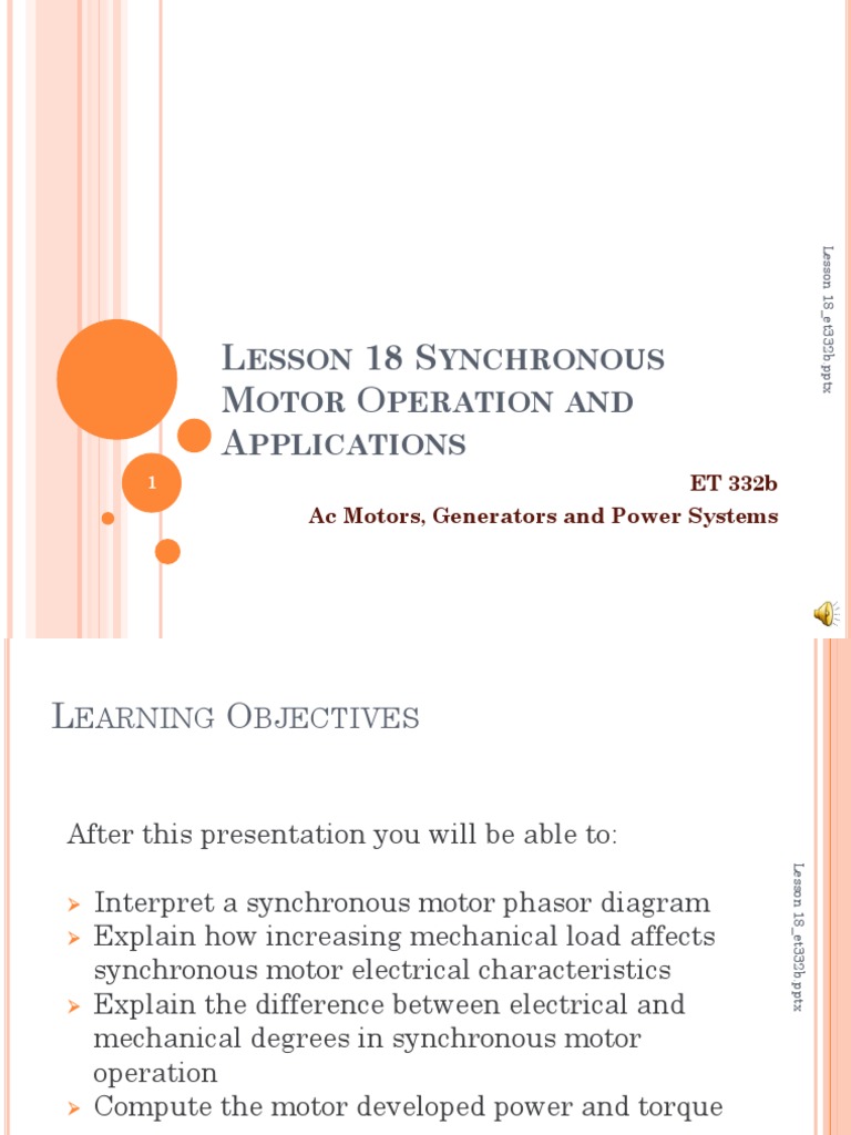 Lesson 18 Et332b.ppsx PDF Electric Motor Physics