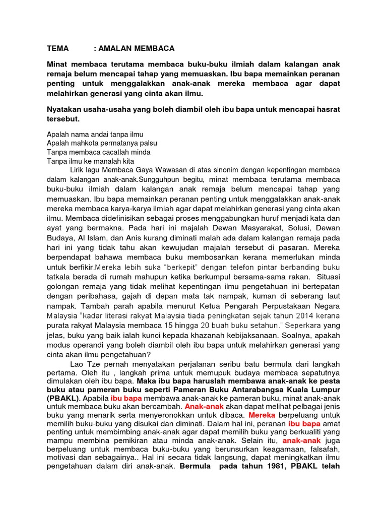 Amalan Membaca Pdf