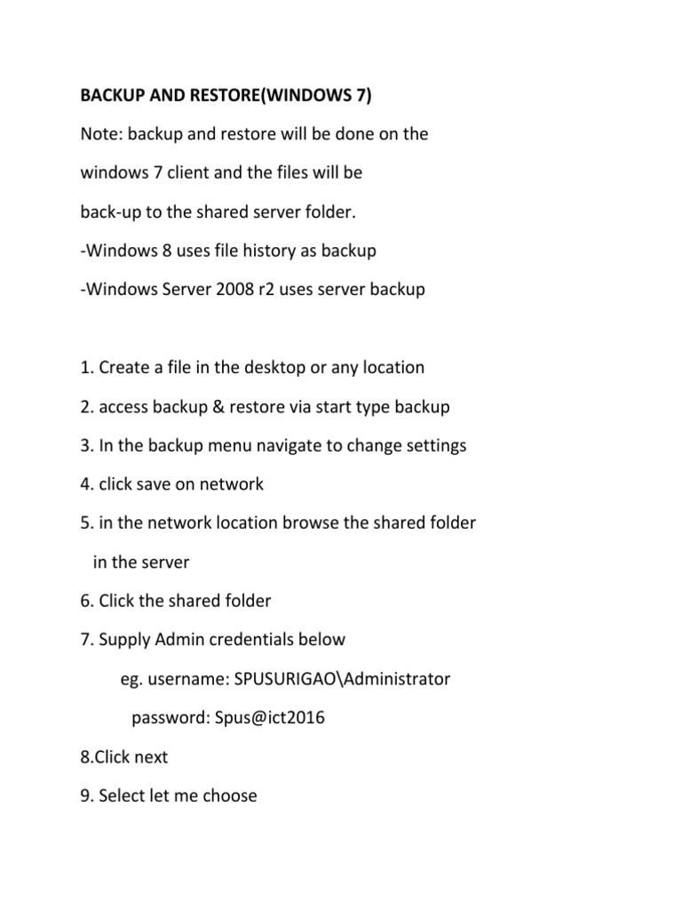 1 Backup and Restore | PDF