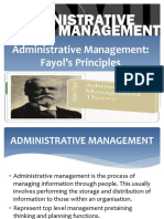 Administrative Management: Fayol's Principles