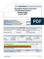 Outline Demolition Method Statement 41-43 Beaufort Gardens Knightsbridge London SW3