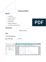 V Title:: Z-Transform in MATLAB Objective