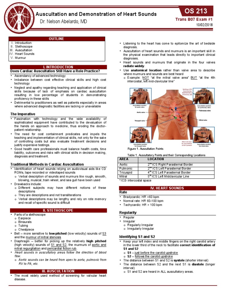 Cardiac Auscultation Skills Remain Crucial | PDF | Heart | Circulatory ...