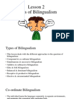 Types of Bilingualism Part 1