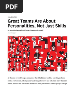 HBR Great Teams Are About Personality Not Just Skills