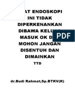 Alat Endoskopi Ini Tidak Diperkenankan Dibawa Keluar Masuk Ok Dan Mohon Jangan Disentuh Dan Dimainkan