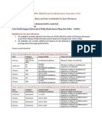 Admissions To BMS, BBA (FIA) and B.A. (H) Business Economics, 2018