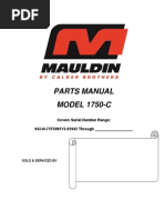 Mouldin 1750-C Parts Manual