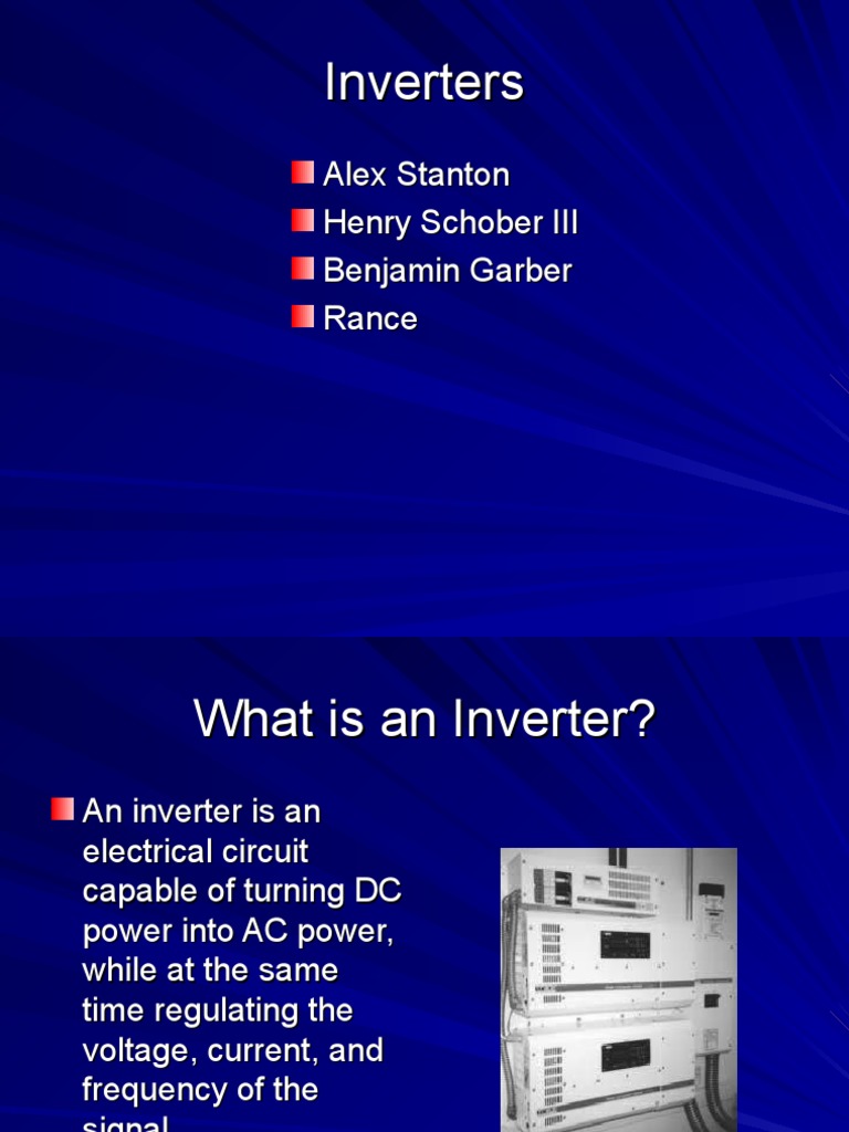 Understanding Inverters and Their Uses | PDF | Power Inverter ...