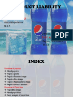 Product Liability Pepsi Blue