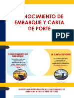 Conocimientos de embarque y cartas de porte: documentos de transporte